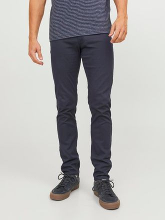 Jack & Jones 5-Pocket-Hose JACK & JONES Glenn, Herren, Gr. 28, L&auml;nge 30, blau (navy blazer), Web, Obermaterial: 98% Baumwolle, 2% Elasthan, unifarben, slim fit nor