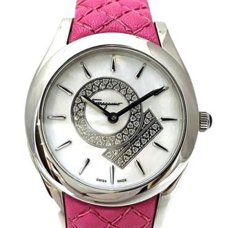 Ferragamo Pre-owned Pearl Watch - Dames - Vintage Horloges - Roze - ONE Size - Leer - Vintage