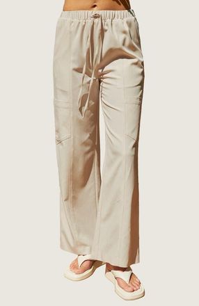 Crescent Pull On Tencel Blend Pants in Bone at Nordstrom, Size X-Small