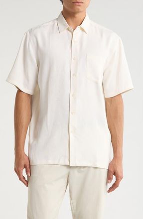 Kahala Apana Classic Fit Jacquard Sport Shirt in Off White at Nordstrom, Size Xx-Large