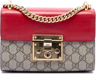 Gucci Pre-owned Gucci Small GG Supreme Padlock Crossbody Ladies 595OFYWWV2P6ARUV