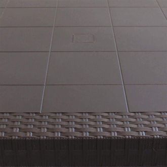 Milani Home Milani Home - caligola - tavolo da giardino in wicker quadrato