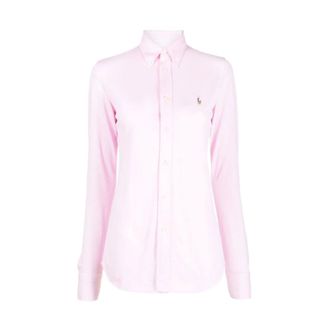 Polo Ralph Lauren Oxford overhemd met knoopsluiting - Dames - Blouses & Shirts - Roze - Maat: XL Katoen
