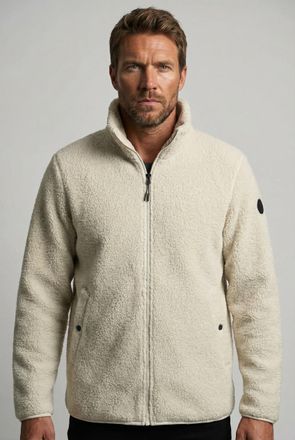 Icepeak Fleecejacke ICEPEAK ICEPEAK PUEBLO, Herren, Gr. XXL, powder, Obermaterial: 100% Polyester, Jacken Fleecejacke, sportlicher Stil, mit Reissverschluss, 