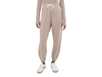 SPLITS59 Andie Oversized Fleece Sweatpants Womens Clothing Latte : MD, Fleece/Modal/Spandex