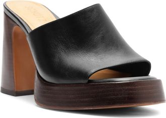 Schutz Rowan Platform Sandal in Black at Nordstrom, Size 9.5