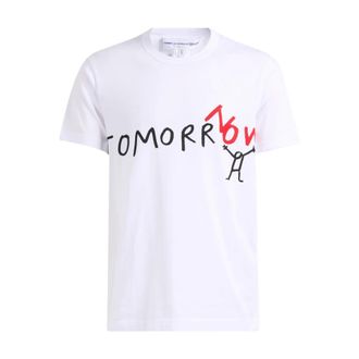 Comme Des Gar&ccedil;ons T-Shirts, male, White, Size: XL T-Shirt Knit
