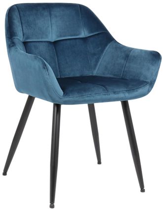 Clp Silla De Sal&oacute;n Emia En Terciopelo Terciopelo Azul