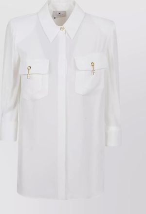 Elisabetta Franchi shirt longline chest pockets
