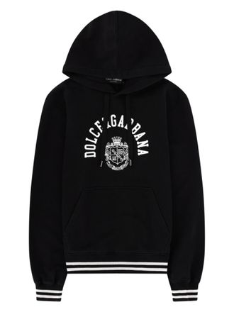 Dolce & Gabbana Black Logo Relaxed Hoodie