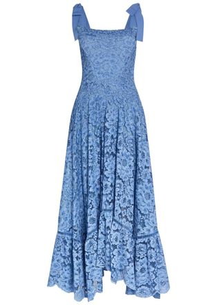 Alice & Olivia Rosalee Guipure-lace Midi Dress - Indigo - 10 (UK14 / L)