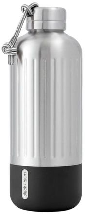 black+blum Premium Trinkflasche Explorer aus Edelstahl, 850 ml - Schwarz