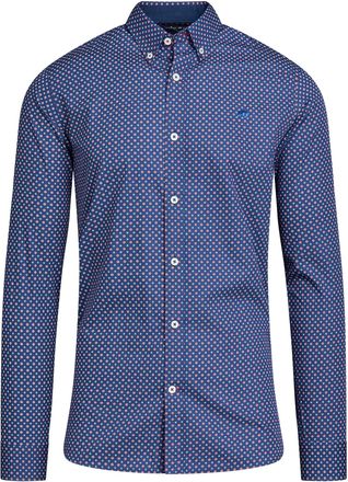 Raging Bull Mens Geometric Long-Sleeved Shirt (4XL) (Navy)