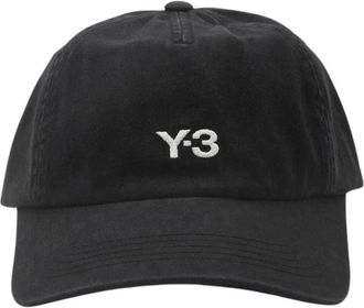 Yohji Yamamoto Accessoires, Heren, Zwart, ONE Size, Katoen, Cotton Twill Cap