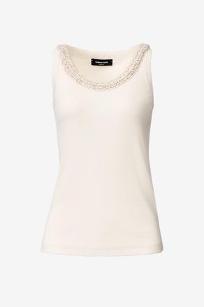 Fabiana Filippi Top mit Rundhalsausschnitt aus Jersey mit Pailletten