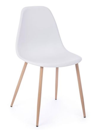 BIZZOTTO Juego 2 sillas policarbonato blanco