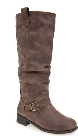 xoxo Womens Maren-a Knee High Boot, Dark Brown Wide Width Wide Calf, 4.5 UK Wide