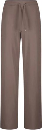 Riani Grijze broek met strikceintuur - Dames - Wijde Broeken - Bruin - S - Broeken
