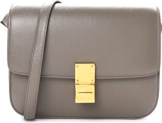 Celine Souris Vache Liegee Leather Medium Classic Box Flap Bag (Authentic Pre- Loved)