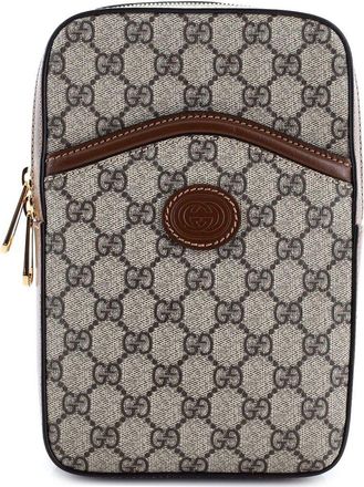 Gucci Interlocking G Patch Sling Bag GG Coated Canvas Small (Authentic Pre- Loved)