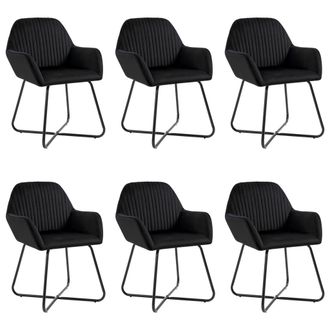 vidaXL Vidaxl - Silla De Comedor 6 Unidades Terciopelo Negro