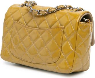 Chanel Hobo Bags - 2014 Mini Rectangular Classic Patent Single Flap - Gr. unisize - in Gelb - für Damen