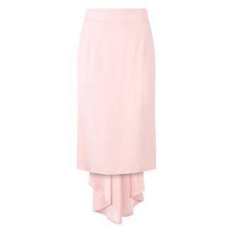 Moschino Asymmetric Pleated Midi Skirt - female - Moschino - Midi Skirts - Pink - S - Skirts
