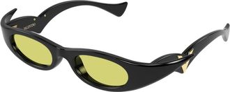 Valentino Sunglasses, female, Black, Size: 48 MM Square Sunglasses