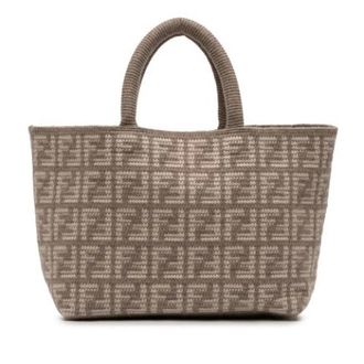 Fendi Pre-owned Cashmere Tote - Dames - Vintage Shopper - Bruin - ONE Size - Kasjmier - Vintage