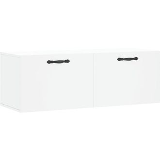 vidaXL Mobile a Parete Bianco 100x36,5x35 cm in Legno Multistrato - Vidaxl