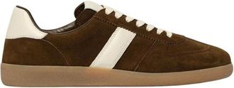 Tom Ford Sneakers, male, Brown, Size: 9 1/2 US Leather Trim Sneakers