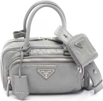 Prada Pre-owned Handbags, female, Gray, Size: ONE SIZE Pre-owned Vintage Handbag