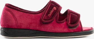 Padders Womens Padders LYDIA X Womens (6E Fit) Touch Fasten Slippers Winter Red - Size: 6