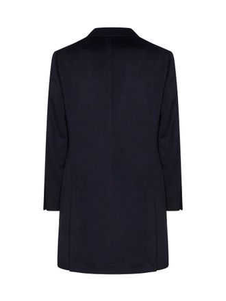 Brunello Cucinelli Mens Coat Navy Blue Virgin Wool