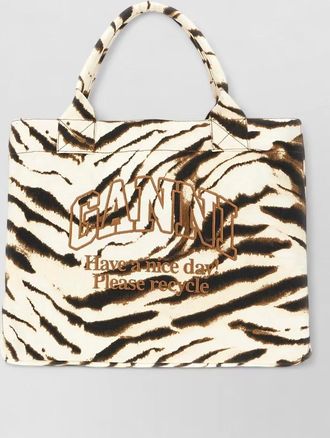 Ganni na cotton tote bag