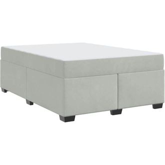 vidaXL Vidaxl - Estructura De Cama Con Colch&oacute;n Gris Claro 160 X 200 Cm