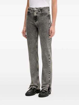 Karl Lagerfeld split-hem jeans - Grijs