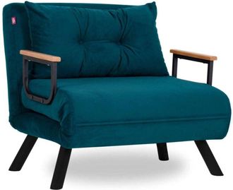 Dmora Dmora - Sill&oacute;n Keoni, Asiento Acolchado, Sof&aacute; De Sal&oacute;n Individual, Silla Con Reposabrazos, 60x78 H78 Cm, Verde Agua