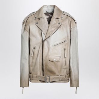 Golden Goose Beige Leather Phoebe Jacket