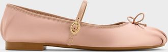Charles & Keith Emiko Satin Bow Mary Jane Flats