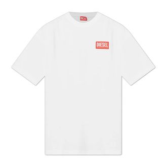 Diesel Tops, Heren, Wit, L, Katoen, T-Boxt-Lab T-shirt
