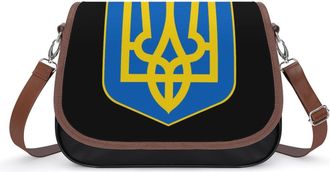 Generic Coat of Arms of Ukraine Small Womens Crossbody Bags Shoulder Handbag with Adjustable Strap for Travel