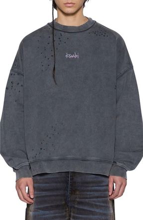 Ksubi Spirit Ekcess Washed Sweatshirt in Washed Grey at Nordstrom, Size Xx-Large
