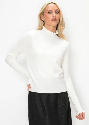 YAL New York The Ruffle Cuff Knit Top