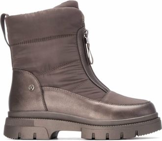 Xti Womens Front Zipper Booties In Bronze