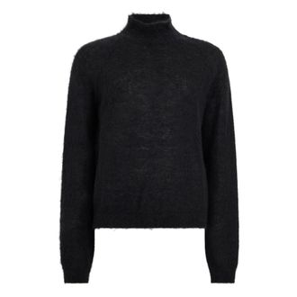 Alberta Ferretti Trui met hoge hals - Dames - Coltruien - Zwart - L - Wol - Truien & Vesten