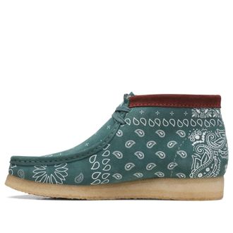 Clarks Wallabee Boots Green Paisley 26168803