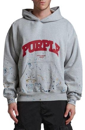 Purple Heavyweight Fleece Cotton Graphic Hoodie in Heather at Nordstrom Rack, Size Xxx-Large