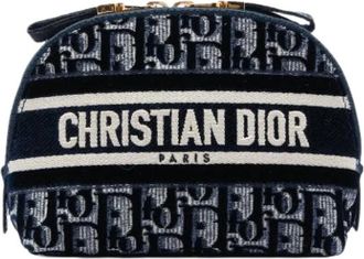 Dior Pre-owned Velvet Pouch - Dames - Vintage Accessoires - Blauw - ONE Size - Vintage