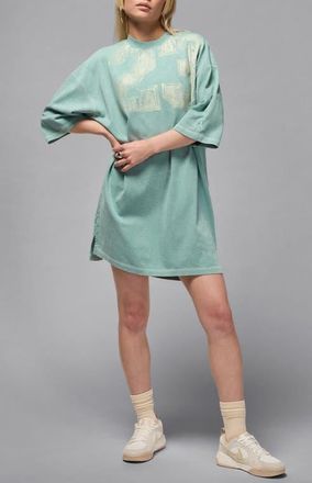 Nike Jordan Flight Oversize Graphic T-Shirt Dress in Cannon/Sail at Nordstrom, Size X-Small